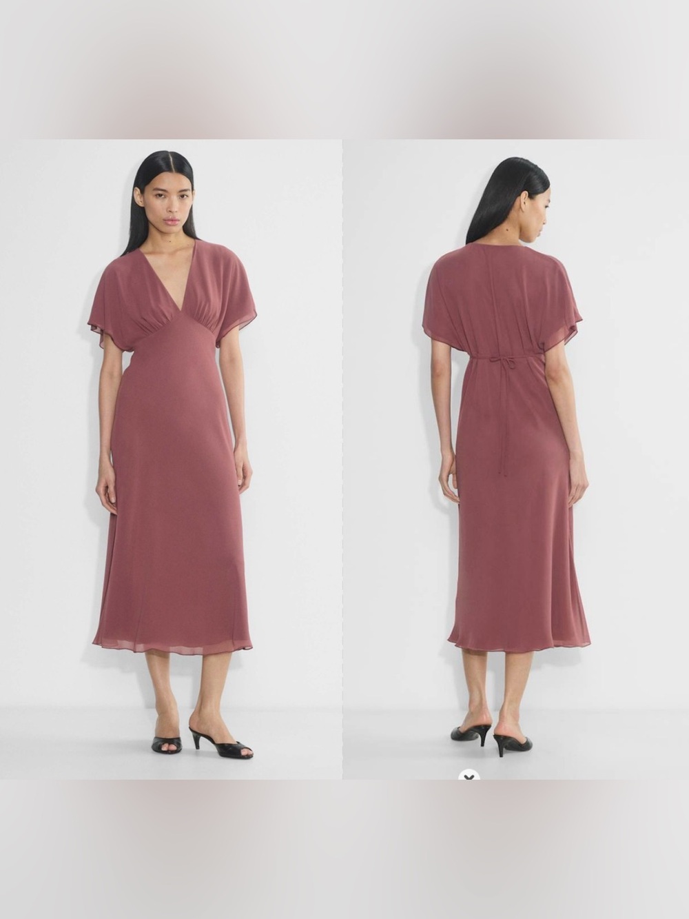 NWOTS Wilfred Terrace Chiffon V-neck Maxi Dress Sz x XS